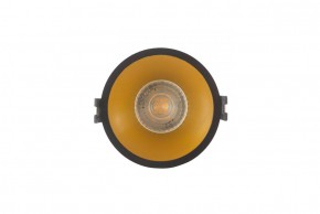 DK3026-BG Встраиваемый светильник, IP 20, 10 Вт, GU5.3, LED, черный/золотой, пластик в Троицке - troick.ok-mebel.com | фото 1