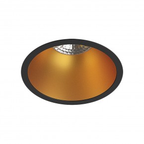DK3026-BG Встраиваемый светильник, IP 20, 10 Вт, GU5.3, LED, черный/золотой, пластик в Троицке - troick.ok-mebel.com | фото