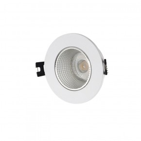 DK3061-WH+CH Встраиваемый светильник, IP 20, 10 Вт, GU5.3, LED, белый/хром, пластик в Троицке - troick.ok-mebel.com | фото