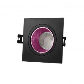 DK3071-BK+PI Встраиваемый светильник, IP 20, 10 Вт, GU5.3, LED, черный/розовый, пластик в Троицке - troick.ok-mebel.com | фото