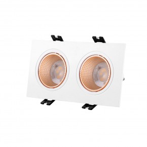 DK3072-WBR Встраиваемый светильник, IP 20, 10 Вт, GU5.3, LED, белый/бронзовый, пластик в Троицке - troick.ok-mebel.com | фото