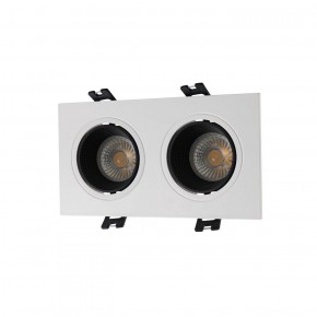 DK3072-WH+BK Встраиваемый светильник, IP 20, 10 Вт, GU5.3, LED, белый/черный, пластик в Троицке - troick.ok-mebel.com | фото