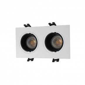DK3072-WH+BK Встраиваемый светильник, IP 20, 10 Вт, GU5.3, LED, белый/черный, пластик в Троицке - troick.ok-mebel.com | фото