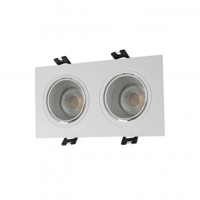 DK3072-WH+CH Встраиваемый светильник, IP 20, 10 Вт, GU5.3, LED, белый/хром, пластик в Троицке - troick.ok-mebel.com | фото