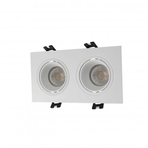 DK3072-WH Встраиваемый светильник, IP 20, 10 Вт, GU5.3, LED, белый/белый, пластик в Троицке - troick.ok-mebel.com | фото