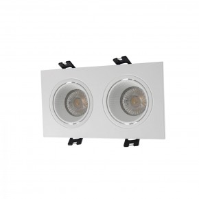 DK3072-WH Встраиваемый светильник, IP 20, 10 Вт, GU5.3, LED, белый/белый, пластик в Троицке - troick.ok-mebel.com | фото