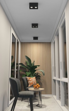 DK3085-BK+CH Светильник накладной IP 20, 10 Вт, GU5.3, LED, черный/хром, пластик в Троицке - troick.ok-mebel.com | фото 2