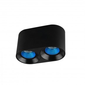 DK3096-BK+CY Светильник накладной IP 20, 10 Вт, GU5.3, LED, черный/голубой, пластик в Троицке - troick.ok-mebel.com | фото