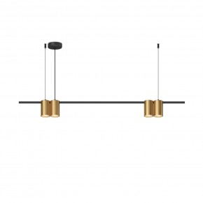 DK4061-BK+SG Подвесной светильник ORBIT, IP20, 4xGU10 LED до 15 Вт, черный + сатинированное золото, алюминий в Троицке - troick.ok-mebel.com | фото 3