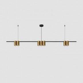 DK4063-BK+SG Подвесной светильник ORBIT, IP20, 7xGU10 LED до 15 Вт, черный + сатинированное золото, алюминий в Троицке - troick.ok-mebel.com | фото 2