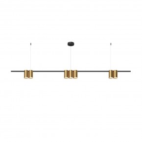DK4063-BK+SG Подвесной светильник ORBIT, IP20, 7xGU10 LED до 15 Вт, черный + сатинированное золото, алюминий в Троицке - troick.ok-mebel.com | фото 3