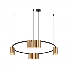 DK4065-BK+SG Подвесной светильник ORBIT , IP20, 10xGU10 LED до 15 Вт, черный + сатинированное золото, алюминий в Троицке - troick.ok-mebel.com | фото 3