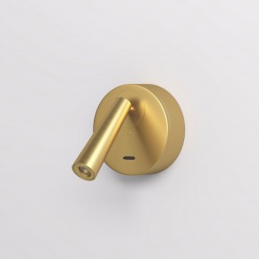 DK5072-SB Бра SHINE WALL со светодиодом, D104*H68, IP20, 3000К, 3W, RA?90, сатинированная латунь, алюминий в Троицке - troick.ok-mebel.com | фото 2