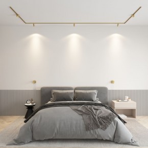 DK5072-SB Бра SHINE WALL со светодиодом, D104*H68, IP20, 3000К, 3W, RA?90, сатинированная латунь, алюминий в Троицке - troick.ok-mebel.com | фото 4