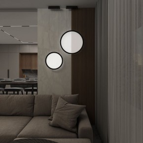 DK6604-BK Подвесной вертикальный светильник Veil со светодиодом H1500 d450 220V 36W 3000-6000K IP20 черный алюминий в Троицке - troick.ok-mebel.com | фото 8