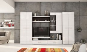 Фиеста №13 Комод глухой (Венге/Белый глянец) в Троицке - troick.ok-mebel.com | фото 2