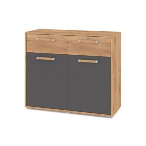 ФЛОРИДА Ф42 Комод (дуб золотой/графит) в Троицке - troick.ok-mebel.com | фото