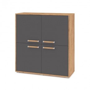 ФЛОРИДА Ф43 Комод (дуб золотой/графит) в Троицке - troick.ok-mebel.com | фото