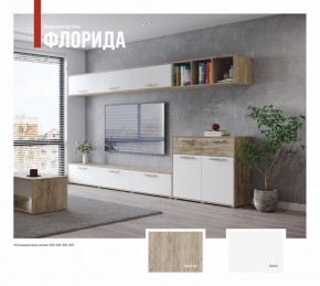 ФЛОРИДА Гостиная (модульная) дуб серый/белый в Троицке - troick.ok-mebel.com | фото