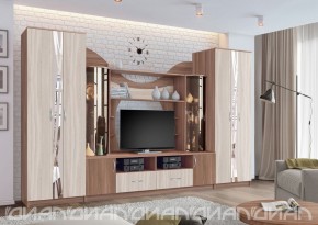 Гостиная Аллегро с 2 шкафами вариант-5 (Ясень светлый/тёмный) в Троицке - troick.ok-mebel.com | фото 3