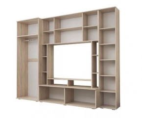 Гостиная Белла (Дуб Сонома/Белый глянец) в Троицке - troick.ok-mebel.com | фото 2