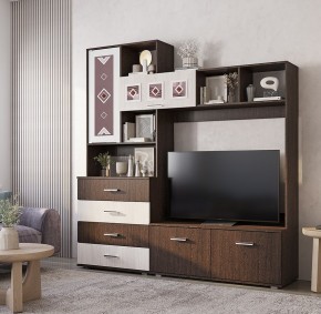 Гостиная Белла (модульная) венге/ясень белый в Троицке - troick.ok-mebel.com | фото 16