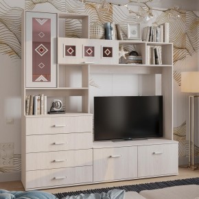 Гостиная Белла (модульная) ясень белый в Троицке - troick.ok-mebel.com | фото 15
