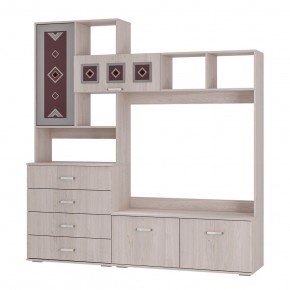 Гостиная Белла (модульная) ясень белый в Троицке - troick.ok-mebel.com | фото 2