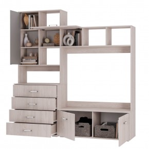 Гостиная Белла (модульная) ясень белый в Троицке - troick.ok-mebel.com | фото 3