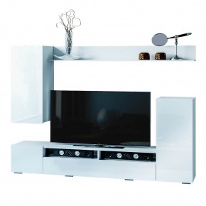 Гостиная Диаманд (белый/белый глянец) в Троицке - troick.ok-mebel.com | фото 3