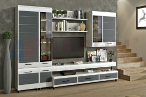 Гостиная Камелия Композиция 1 (Снежный ясень - серый) в Троицке - troick.ok-mebel.com | фото