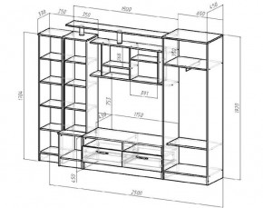 ОСКАР Гостиная (Венге/Анкор светлый) в Троицке - troick.ok-mebel.com | фото 2