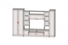 Гостиная ПРАГА-1 Анкор белый в Троицке - troick.ok-mebel.com | фото 2