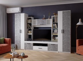 Гостиная СИДНЕЙ-2 ЛДСП Белый /ЛДСП Ателье светлое в Троицке - troick.ok-mebel.com | фото
