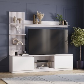 Гостиная Убер ГС-05 (ясень белый/белый) в Троицке - troick.ok-mebel.com | фото