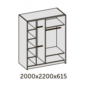 ИННЭС-5 Шкаф-купе 2-х дв. 2000 (2дв. Ф1 - венге) в Троицке - troick.ok-mebel.com | фото 3