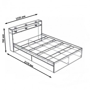 Камелия Кровать 1200, цвет дуб сонома, ШхГхВ 123,5х217х78,2 см., сп.м. 1200х2000 мм., без матраса, основание есть в Троицке - troick.ok-mebel.com | фото 5