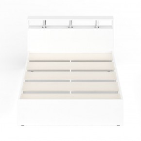 Камелия Кровать 1400, цвет белый, ШхГхВ 143,5х217х78,2 см., сп.м. 1400х2000 мм., без матраса, основание есть в Троицке - troick.ok-mebel.com | фото 5