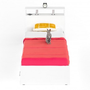 Камелия Кровать с ящиками 0900, цвет белый, ШхГхВ 93,5х217х78,2 см., сп.м. 900х2000 мм., без матраса, основание есть в Троицке - troick.ok-mebel.com | фото 3