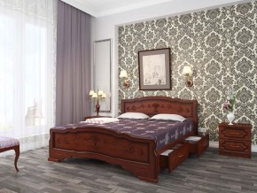 КАРИНА-6 Кровать из массива  (Орех) с 2-мя ящиками в Троицке - troick.ok-mebel.com | фото