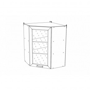 КГ "Агава" ВВУС550 Шкаф навесной угловой h 900 Лиственница темная в Троицке - troick.ok-mebel.com | фото