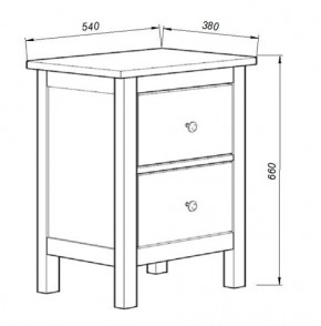 Комод 02 Кантри белый с двумя ящиками в Троицке - troick.ok-mebel.com | фото 3