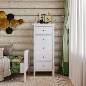 Комод 05 Кантри белый с пятью ящиками в Троицке - troick.ok-mebel.com | фото 4
