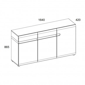 Комод 3D-2S/TYP 40, LINATE ,цвет белый/сонома трюфель в Троицке - troick.ok-mebel.com | фото 2