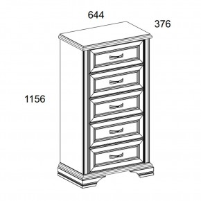 Комод 5S, MONAKO, цвет Сосна винтаж/дуб анкона в Троицке - troick.ok-mebel.com | фото 2