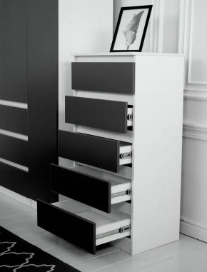 Комод 600 Парус (Белый/Графит) в Троицке - troick.ok-mebel.com | фото 2