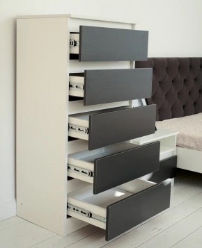 Комод 600 Парус (Белый/Графит) в Троицке - troick.ok-mebel.com | фото 3