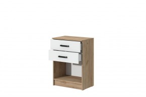 Комод Эконом (Дуб крафт золотой/Белый текстурный) в Троицке - troick.ok-mebel.com | фото 2