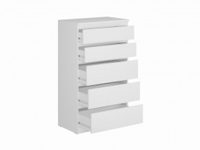 Комод КАСТОР с пятью ящиками, цвет белый в Троицке - troick.ok-mebel.com | фото 2