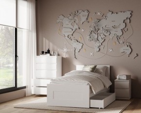 Комод КАСТОР с пятью ящиками, цвет белый в Троицке - troick.ok-mebel.com | фото 3
